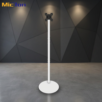 Support de table blanc pour hôtel et dortoir, 14-32 pouces, capacité de 10 kg, rotation à 360°, VESA 100x100, support pour écran LCD TV, chariot et support TV