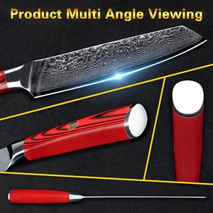 10% de réduction rouge G10 poignée 5 pouces couteau utilitaire en acier <span class=keywords><strong>damas</strong></span> vg10 japonais 67 couches couteaux à steak de cuisine - Product Image 3
