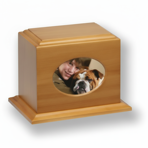 Urnas de cremación de madera hechas a mano de estilo americano para cenizas de gatos y perros Urnas funerarias modernas para dueños de mascotas al por mayor - Product Image 1