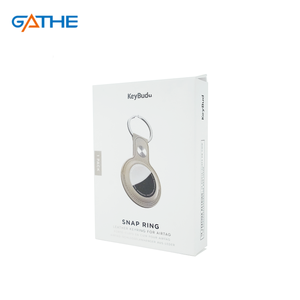 Cajas impresas personalizadas ecológicas, cajas de embalaje plegables de 2 extremos, cajas de embalaje de papel de cartón para Apple <span class=keywords><strong>Airtag</strong></span> - Product Image 3