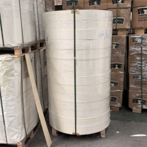 Fourniture en gros de papier blanc enduit de PE pour boissons, 150-350 g/m², matière première imprimable offset pour la production de fonds de gobelets en papier - Product Image 2