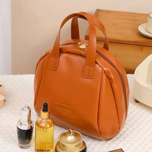 Bolsas de Cosméticos de Gran Capacidad para Mujer, Estilo Nuevo, Portátiles, Impermeables, con Cierre, Material PU, Almacenamiento Doméstico - Product Image 1