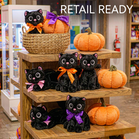 Jouets en peluche d'Halloween personnalisés OEM ODM, fantômes, citrouilles, chats noirs, sorcières, poupées en peluche en gros
