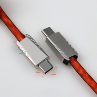 Câble USB de type C enroulé personnalisé, clavier orange, blanc, noir, bleu, rouge, violet, câble de clavier enroulé de couleur
