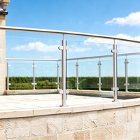 Système de garde-corps d'escalier en verre sans cadre en acier inoxydable personnalisé avec verre trempé feuilleté pour la sécurité