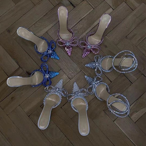 <span class=keywords><strong>Scarpe</strong></span> con <span class=keywords><strong>Tacco</strong></span> Alto 8CM/11CM con Strass Luccicanti, Calzature Femminili di Lusso Trasparenti per Signore - Product Image 5