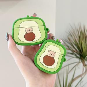 Étui de dessin animé 3D pour <span class=keywords><strong>Airpods</strong></span> Pro mignon petit ours <span class=keywords><strong>avocat</strong></span> accessoires de couverture d'écouteurs avec Silicone pour étui <span class=keywords><strong>Airpods</strong></span> - Product Image 1