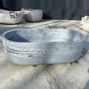 <span class=keywords><strong>Baignoire</strong></span> autoportante en marbre italien sculpté en pierre naturelle décorative pour hôtel BLVE, <span class=keywords><strong>baignoire</strong></span> de trempage pour adultes - Product Image 4