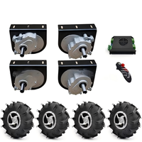 Kit de brouette électrique 4x4 1000W avec pneus cramponnés 4.10-4 et ensemble de roues de 10 pouces pour le transport tout-terrain en ferme et jardin