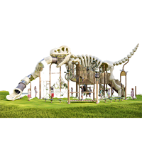 SageDelightRides Équipement de jeu extérieur commercial, Toboggan dinosaure pour enfants en acier galvanisé et LLDPE, pour écoles, parcs et communautés, OEM