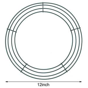 4 के छल्ले 14 इंच अंगूठी पुष्पांजलि फ्रेम क्रिसमस की सजावट के लिए - Product Image 4