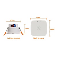 Détecteur de Présence Humaine à Ondes Millimétriques Tuya Zigbee Smart IoT à Fixation Murale, Capteur de Mouvement Tuya Smart Life pour Automatisation Domestique