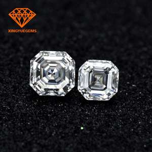 เพชรฟรีไฟร์ เติมเงินได้ เพชรทรงแฟนซี Asscher ขนาด 6.0 มม. 1 กะรัต เพชรโมอิสซาไนต์เม็ดเดี่ยว หินสังเคราะห์สำหรับทำเครื่องประดับ - Product Image 4