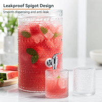 Distributeur de boissons classique 4L en verre avec robinet, idéal pour l'eau froide et les liquides – Vente en gros