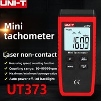 Uni-T UT373 Tachometer Laser Digital Tanpa Kontak, Penguji Kabel untuk Pengukur Kecepatan Peralatan Mekanik Motor dengan Dukungan Kustomisasi