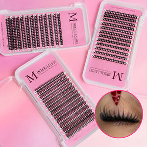 Nouvelles extensions de cils volume anime faites à la main, pré-fabriquées, effet pointe de comique, souple pour extensions de cils en fourrure - Product Image 1