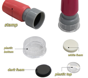 TH serie 23mm timbro colorato insegnante timbro materiale plastico con 4mm senza bordo schiuma cuscinetto Flash timbro - Product Image 5