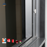 Fenêtre coulissante de balcon en aluminium de portes d'ascenseur et de glissière de conception moderne avec le bas verre d'E et moustiquaire.