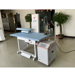 Table à repasser industrielle sous vide avec chaudière et machine d'inspection des tissus de Russie entièrement automatique à deux dollars