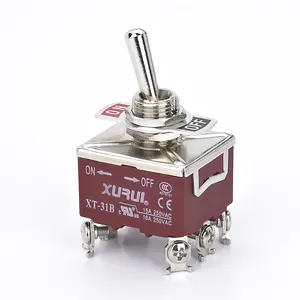 15A 125V triple pole single throw 6 pin on off toggle switch