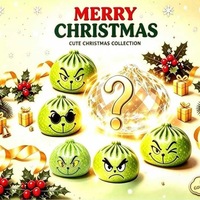 Peluche Monstre Vert Grinch Édition Noël Personnalisable 85 pouces, Jouet Doux Lumineux Anti-stress, Boîte Mystère Cadeau à Presser