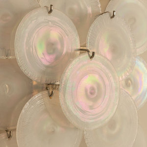 Lámpara de pared de cristal Healing Home Cream, redonda, con LED E27, acabado dorado, para sala de estar y dormitorio - Product Image 3