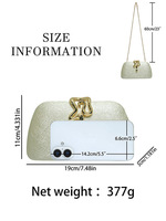 Sac de Soirée Bandoulière pour Femme avec Fermoir Serpent, Chaîne et Doublure en Polyester, Idéal pour Fêtes et Banquets