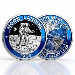 Moneda Conmemorativa de Latón de 25 mm, Diseño Sólido Dorado Mate, Personalizable, de Metal Anodizado, para Colección - Product Image 1