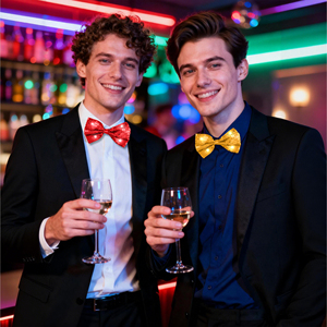Decoración para Fiestas, Corbata <span class=keywords><strong>de</strong></span> Lentejuelas Luminosa <span class=keywords><strong>de</strong></span> 5.9'' con 4 LED Blancos para <span class=keywords><strong>Carnaval</strong></span>, Día Nacional <span class=keywords><strong>de</strong></span> Estados Unidos, Día <span class=keywords><strong>de</strong></span> San Patricio - Product Image 3
