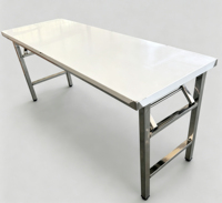 Table pliante en acier inoxydable de qualité commerciale, table de travail pliable robuste pour cuisine et restaurant