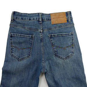 BlueTeam produttore personalizzato stampa blu Flare misura popolare da <span class=keywords><strong>donna</strong></span> pantaloni e pantaloni con foro elastico elasticizzato <span class=keywords><strong>Jeans</strong></span> da <span class=keywords><strong>donna</strong></span> - Product Image 5