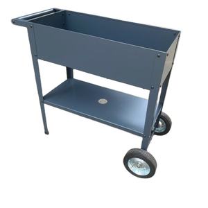 Macetero urbano, 39,3 pulgadas X L x 15,7 D x 33 x en H <span class=keywords><strong>antracita</strong></span>-macetero elevado de acero galvanizado - Product Image 4