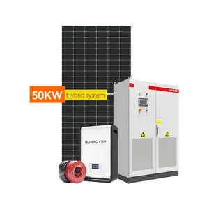 60kw Máy phát điện hệ thống Panels Kit 50kw nhà năng lượng mặt trời hệ thống điện với pin lithium