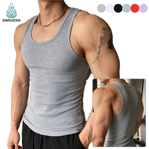 Débardeur <span class=keywords><strong>de</strong></span> sport pour homme en spandex 220 GSM pour la musculation et le fitness, avec logo, uni et sans manches - Product Image 1