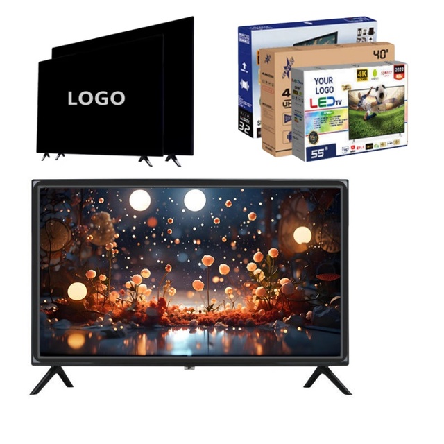 OEM Big Screen 43 50 55 65 75 Inch Original Smart Tvs UHD 4K Televisions Smart Android Black Cabinet for Indoor and Outdoor Use