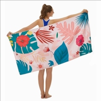 Custom Printed Eco-Friendly Novelty Modern Double Sided Microfiber Beach Towel Super Absorbent Quick Dry