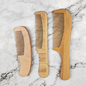 Logo personnalisé large dent <span class=keywords><strong>Afro</strong></span> <span class=keywords><strong>barbe</strong></span> pêche bois bambou cuir chevelu <span class=keywords><strong>brosse</strong></span> à cheveux et peigne ensembles pour la maison voyage hôtel - Product Image 3