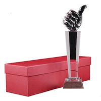 Nouveau Design K9 Crystal Trophy Verre Sur Blanc Souvenir Cadeau Crystal Water Drop Trophy