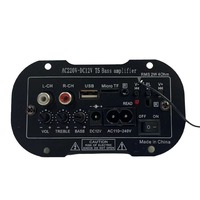 Placa amplificadora de 5 pulgadas, DC 12V/AC 110-220V, altavoz con lectura de tarjetas, placa de decodificación multifunción, placa base PCB