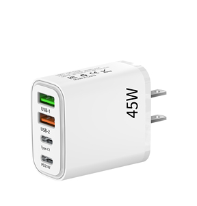 <span class=keywords><strong>2USB</strong></span> Sạc 45W PD sạc nhanh sạc QC 3.0 4 cổng 2 Loại C điện thoại di động sạc <span class=keywords><strong>Power</strong></span> <span class=keywords><strong>Adapter</strong></span> Đối với Samsung Xiaomi iphone15 - Product Image 1