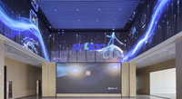 Écran LED transparent 3D holographique intérieur P3.91, haute transparence, résolution 4K + étanche IP65, publicité sur vitrine