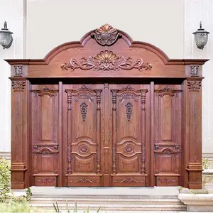 Porta principale in legno intagliato a mano porta porta in legno di lusso europeo e americano porta principale porta in legno