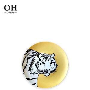 Ohere-Assiette <span class=keywords><strong>de</strong></span> présentation jaune tigre <span class=keywords><strong>de</strong></span> qualité supérieure, <span class=keywords><strong>service</strong></span> <span class=keywords><strong>de</strong></span> <span class=keywords><strong>table</strong></span> en <span class=keywords><strong>porcelaine</strong></span> fine, vaisselle écologique en céramique et <span class=keywords><strong>porcelaine</strong></span> pour les mariages - Product Image 5