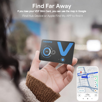 VODOFO VDF2026 Traceur Bluetooth Ultra Fin Compatible Apple Find My et Google Find Hub, Localisateur de Portefeuille GPS