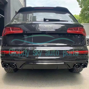 Diffusore Posteriore Nero Lucido con Quattro Terminali di Scarico per Auto <span class=keywords><strong>Q5</strong></span> S5Q FY 2018-2021, Compatibile con <span class=keywords><strong>Q5</strong></span> SQ5 B9 2019 <span class=keywords><strong>2020</strong></span> - Product Image 6