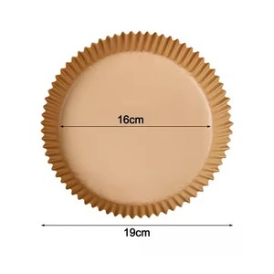 Confezione di carta artigianale antiaderente da 6,3 pollici confezione di carta artigianale da <span class=keywords><strong>50</strong></span> fogli di torta di liquame originale fodera per friggitrice ad aria - Product Image 3