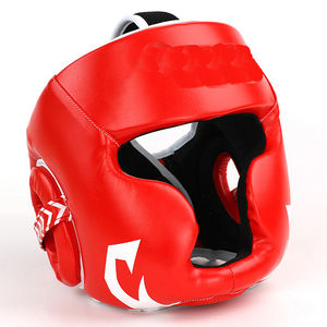 MMA ENTRENAMIENTO BOXEO PU cuero Color sólido cómodo nuevo adulto desgaste cabeza guardia casco cuero MMA entrenamiento casco - Product Image 2