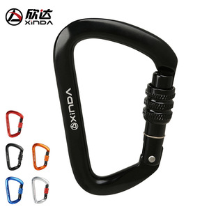 Mosquetón de Aluminio Tipo D Xinda con Cierre de Rosca, 28kN, para Escalada, Seguridad, Equipo para Exteriores - Product Image 4