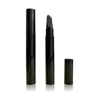 Bolígrafo vacío de plástico negro clásico, pincel giratorio, corrector vacío, bolígrafo giratorio, 6ml