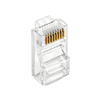 Owire OEM 23 Awg Cat6 Cat5e 8p8c Amp Mâle Femelle Fiche Modulaire RJ45 Connecteur avec Rohs Modèle Tj45 PVC Transparent